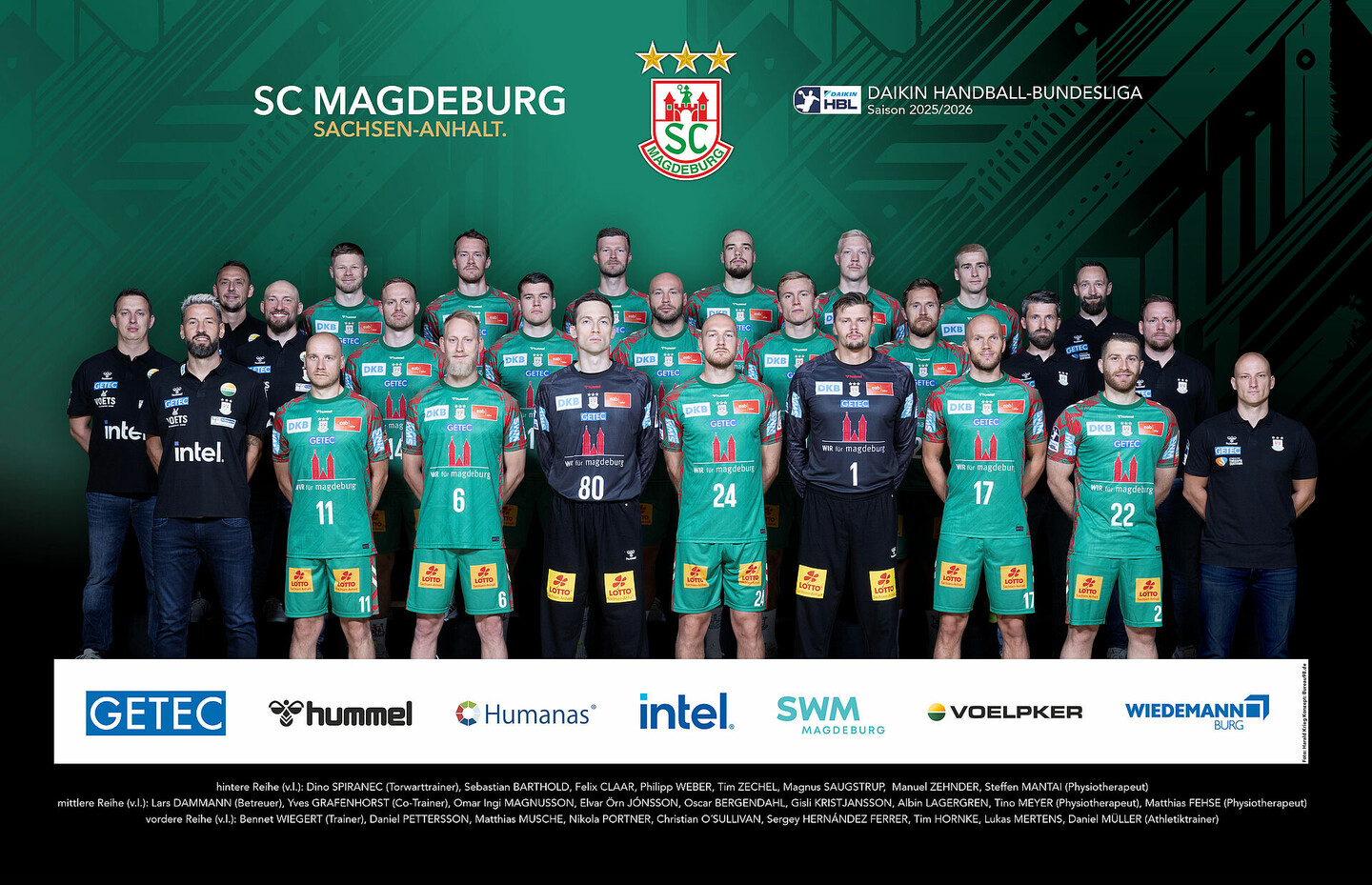 Ein Manschaftsfoto des SC Magdeburg