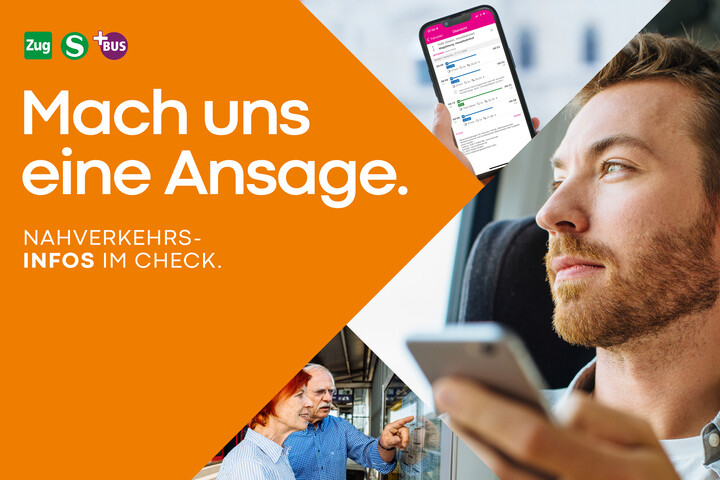 Plakat des Fahrgastforums mit dem Text  ‚Mach uns eine Anzeige‘.